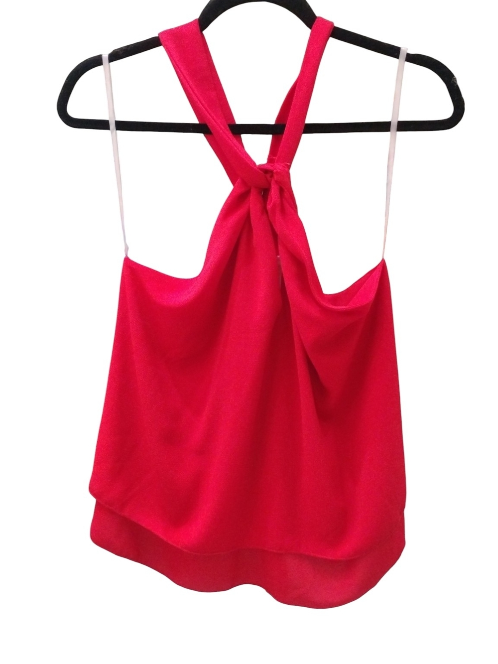 Tyche Women's Red  Knot-front Tank Top SZ L Nwt